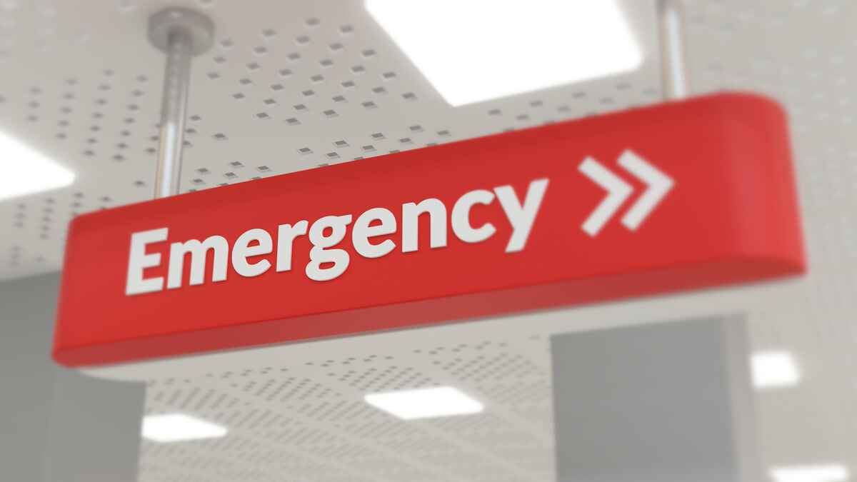 Emergency room sign